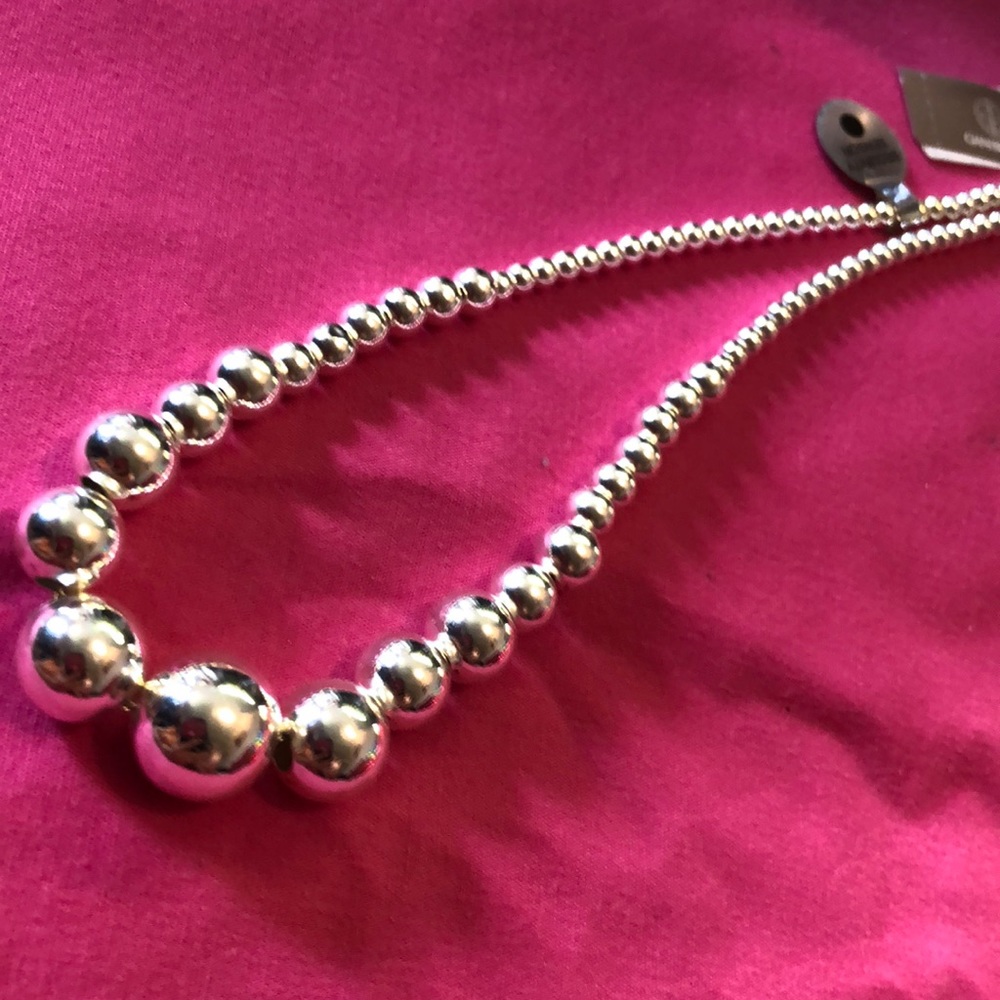 Beautiful Italian  925 silver ball necklace